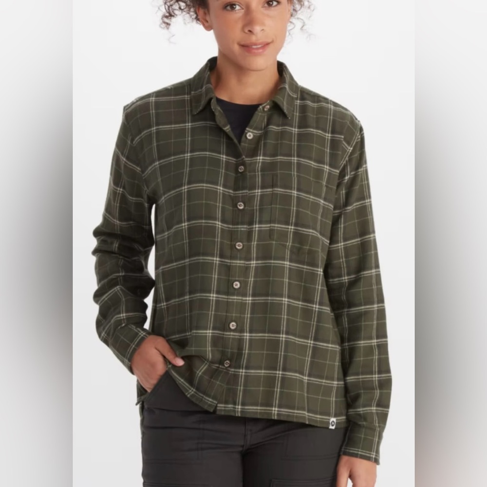 NWT Marmot Women Fairfax Boyfriend Midweight Flannel Shirt - Picture 1 of 13